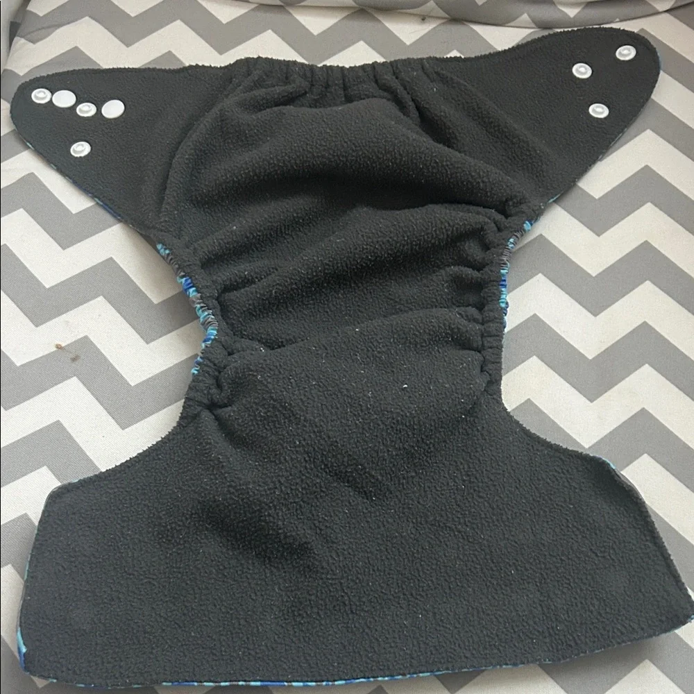 Blue and Gray Guitar Patterned Kids Diaper